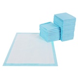 Songmics FEANDREA Puppy Pads, Welpen-Unterlage, 90 x 60 cm, 100 Stück, blau-weiß PTD90B