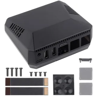 Waveshare Argon ONE V3 M.2 NVME PCIE Gehäuse für Raspberry Pi 5, Aluminum Alloy Case with Built-in Cooling Fan & M.2 NVME Expansion Slot