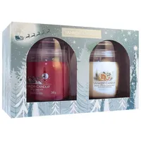 Yankee Candle Duftkerze Weihnachtsgeschenk-Set Signaturkerzen 2 Stück weiß