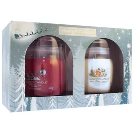 Yankee Candle Duftkerze Weihnachtsgeschenk-Set Signaturkerzen 2 Stück weiß