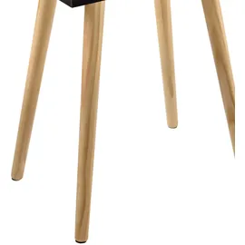 [en.casa] Nachttisch, Schwarz Holzwerkstoff, 40x60x30 cm Schlafzimmer, Nachttische