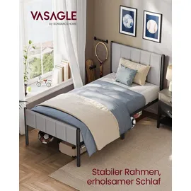 VASAGLE Polsterbett 90 x 200 cm Grau