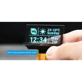 Waveshare 1.51 Transparent OLED Displaymodul, SPI, I2C, 128×64 Pixel, 3,35V