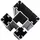 vidaXL Zaunelement 5 pcs 0 x 0 cm Grau/Aluminium