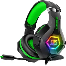 ozeino Wired Gaming Headset mit Mikrofon 3D Surround Sound Geräuschunterdrückung RGB Licht