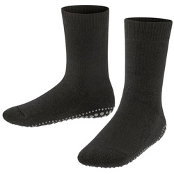 FALKE Kinder Stoppersocken - Catspads, Anti-Rutsch, Socken, Vollsohle, Merino-Wolle Schwarz 27-30