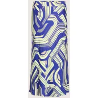 Madeleine Maxirock Damen Grafisch Nebelblau/Multicolor 34