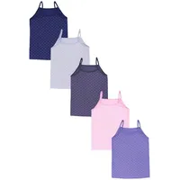 TupTam Mädchen Unterhemd Spaghettiträger Top 5er Pack in blau