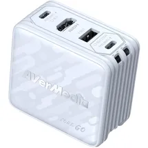 AVerMedia Ladedock. Core GO (GC313) White. 100W GaN. HDMI - Weiß