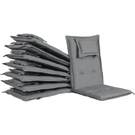 Beliani Sitzauflage 40 x 54 cm grau 8-tlg.