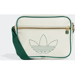 Sporttasche ADIDAS ORIGINALS "AIRLINER", sanftes weiß, collegiate grün, Obermaterial: 100% Polyurethan, Taschen, Schultertasche im Retrolook