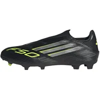 adidas F50 League Laceless FG/MG Core Black / Iron Metallic / Lucid Lemon 46