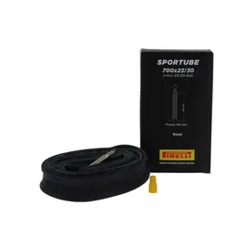 Pirelli Unisex – Erwachsene Sport Tube Fahrradschlauch, schwarz, 23/30-622