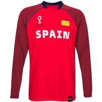 FIFA Herren Offizielle World Cup 2022 Classic Long Sleeve – Spanien T-Shirt, Rot/Rot, M