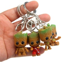 Klauee Groot Keychain, 4 Stück Guardians of the Galaxy Groot Baby Schlüsselanhänger, beste Geschenk für Freunde und Familie