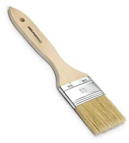Pinsel Nölle Flachpinsel 1. Stärke 50 mm breit Flachpinsel mit Holzstiel unlackiert