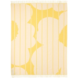 Marimekko - Vesi Unikko Wolldecke, 140 x 180 cm, spring yellow / ecru