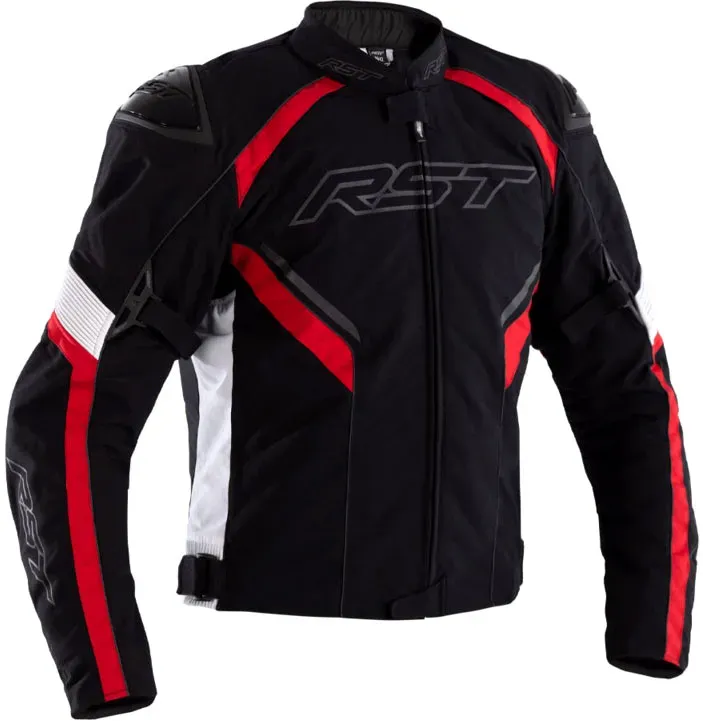 RST Sabre, Textiljacke wasserdicht - Schwarz/Weiß/Rot - XXL