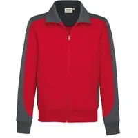 Hakro Sweatjacke Contrast Performance 477-02 Rot