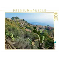 Calvendo Blick vom Bergdorf Castelmola auf Taormina Puzzle