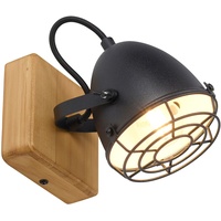 Just light. Wandlampe Schlafzimmer Bettlampe Retro Leselampe Holz Wohnzimmerleuchte