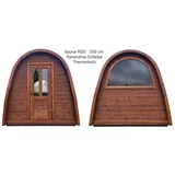 POD SAUNA 350 cm Gartensauna Iglo THERMOHOLZ Holzsauna NEU Fass Saunahaus