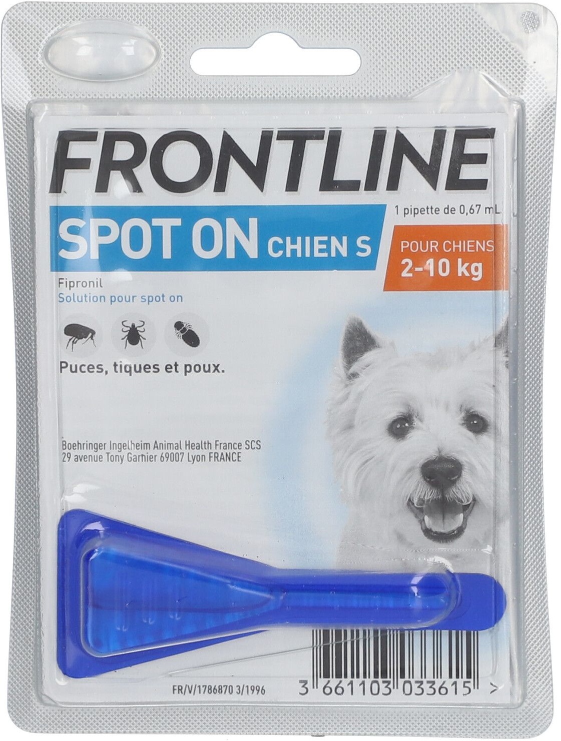 Frontline® Spot on S petit chien 1 pc(s) pipette(s) unidose(s)