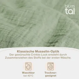 Blumtal Bettwäsche Grün, Textil, 135x200 cm, Schlaftextilien, Bettwäsche, Bettwäsche