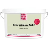 derendo Fühl Dich Wohl Deine Farbe grün, matte grüne Wandfarbe, hohe Deckkraft, verschiedene Grüntöne zur Auswahl (2,5l, Hellgrün)