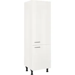 Kühlmodul NOBILIA ""Flash", für ein Kühl- und Gefrierschrank, Ausrichtung wählbar", weiß (front: lacklaminat alpinweiß hochglanz, korpus: alpinweiß glanz), B:60cm H:216,6cm T:58,3cm, Schränke, vormontiert, Ausrichtung wählbar, Breite/Höhe: 60/216,6 cm