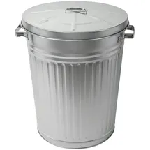 Spetebo Zink Abfalleimer 55 l Silber