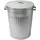 Spetebo Zink Abfalleimer 55 l Silber
