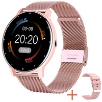 TPFNet Smart Watch / Fitness Tracker IP67 - Milanaise Armband + Silikon Armband - Android & IOS - Rosa