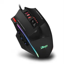 docooler Zelotes C-13 Gaming Maus Wired 10000DPI,RGB,mit 13 Programmiertasten Einstellbar,128 KB Integrierter Speicher