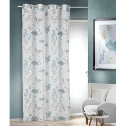 HOMING Gardine »Augusta«, (1 St.), Fertigschal HOMING blau 245 cm