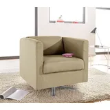 Home Affaire Sessel Bob Polyester 72 x 71 x 75 cm Beige drehbar mit Sternfuß