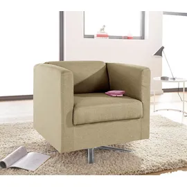 Home Affaire Sessel Bob Polyester 72 x 71 x 75 cm Beige drehbar mit Sternfuß