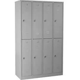 Gürkan Spind Stahl 117,0 x 50,0 x 195,0 cm grau 8 Schließfächer