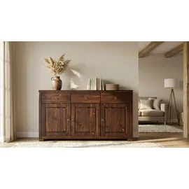 OTTO home Sideboard Gotland 147 x 89 x 40 cm Dunkelbraun
