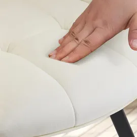 CLP 2er Set Esszimmerstuhl Jordi Samt creme