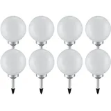 ETC Shop Solarleuchte Kugel weiß, DM 20 cm H 62 cm,