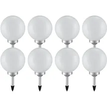 ETC Shop Solarleuchte Kugel weiß, DM 20 cm H 62 cm,