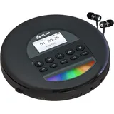 Klim Nomad CD Player Bluetooth - Tragbarer CD-Player Discman mit langlebigem Akku - Inklusive Kopfhörer - CD-R, CD-RW, MP3 - Mit TF-Reader, Radio FM - Ideal für Autos - Portable CD Player Diskman