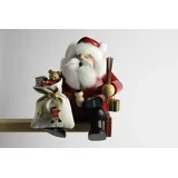 KWO Olbernhau 21210 Räuchermännchen Kantenhocker Weihnachtsmann Größe L, 26 cm