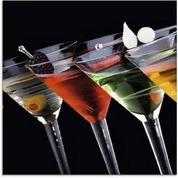 Artland Glasbild »Klassische Martini - Cocktail«, Getränke, (1 St.), in verschiedenen Größen Artland Farbe Bild(er): schwarz