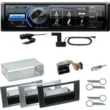 JVC KD-X561DBT DAB+ Bluetooth USB Einbauset für Ford Kuga Fusion Galaxy S-Max