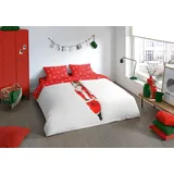 Pure Bettwäsche-Set Santa - rot