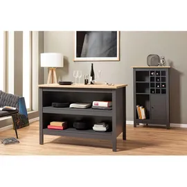 Interlink Weinschrank 76,8 x 33 x 124,4 cm Grau