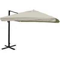 Mendler Gastronomie-Ampelschirm HWC-A96, Sonnenschirm, 3x3m (Ø4,24m) Polyester/Alu 23kg ~