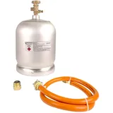 PROFILL Aluminium Gasflasche 2 kg leer und selbst befüllbar für Propan und Butan...